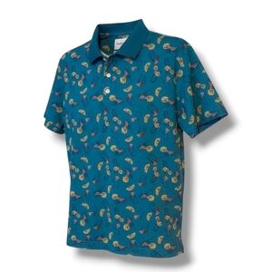 Goodfellow & Co Men’s Green Cocktail Print Standard Fit Polo Shirt – Size Small